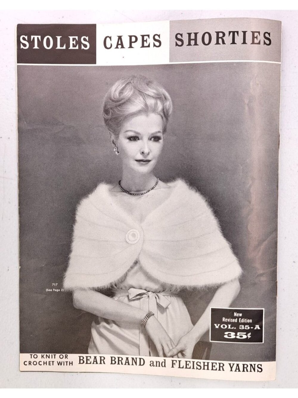 Vintage 1956 Stoles Capes Shorties Knit Crochet Pattern Booklet Bear Fleisher - Picture 2 of 12